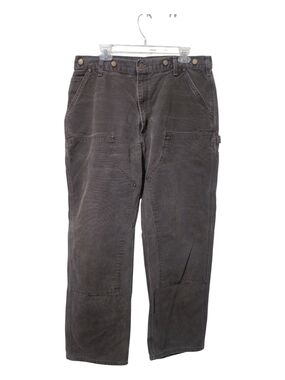 Y2K Vintage Carhartt B136 Double-Knee Work Outdoor Suspender Pants 37x30 Desert